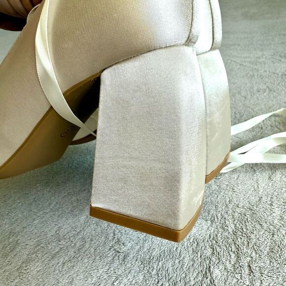 NWOT Cider Ballet Satin Bow Mary Jane Heels - Picture 11 of 16